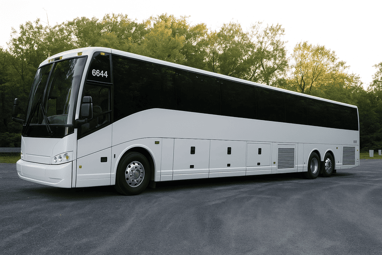 exterior of Boston Minibus Company coach bus