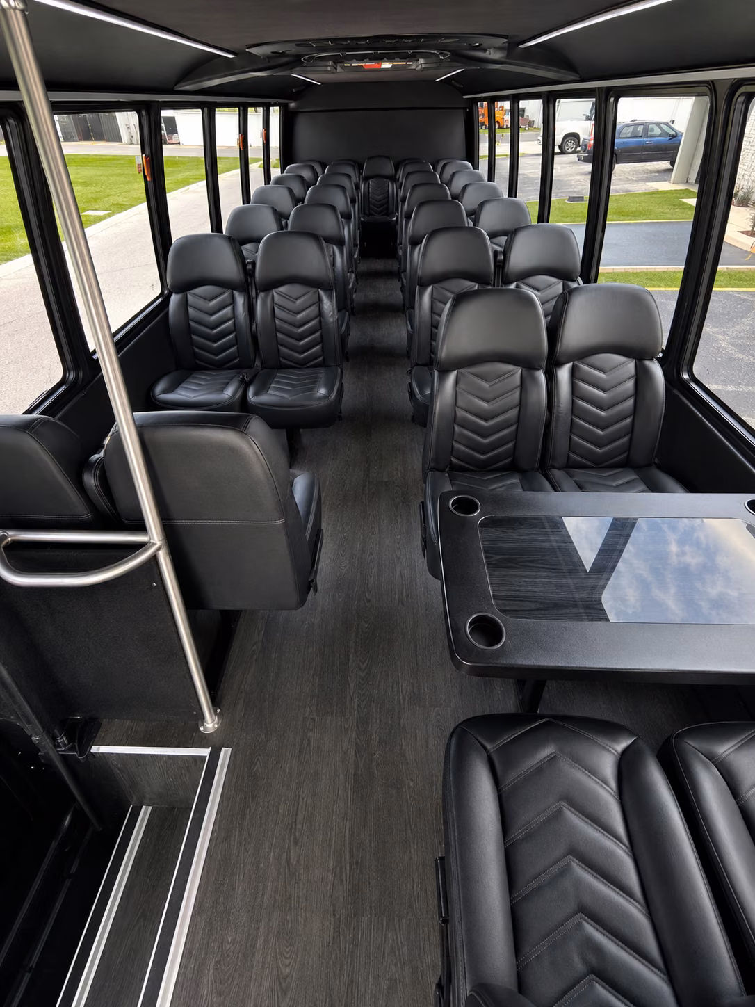 boston 18 passenger minibus inside
