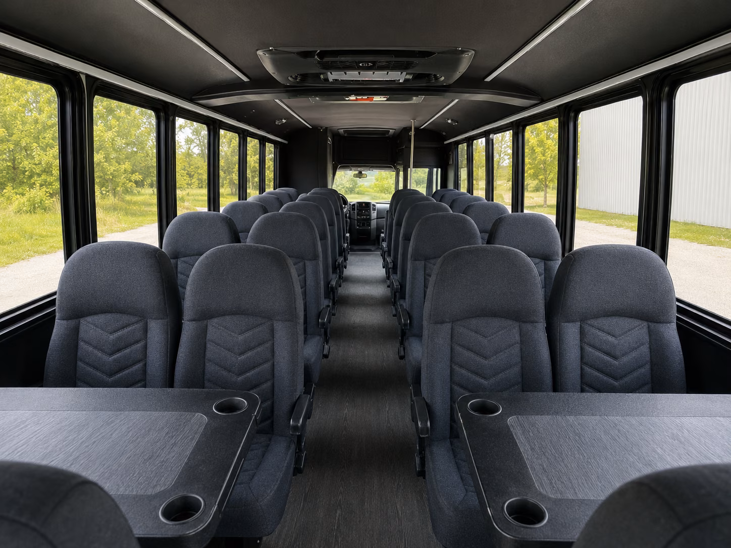 boston 20 passenger minibus inside
