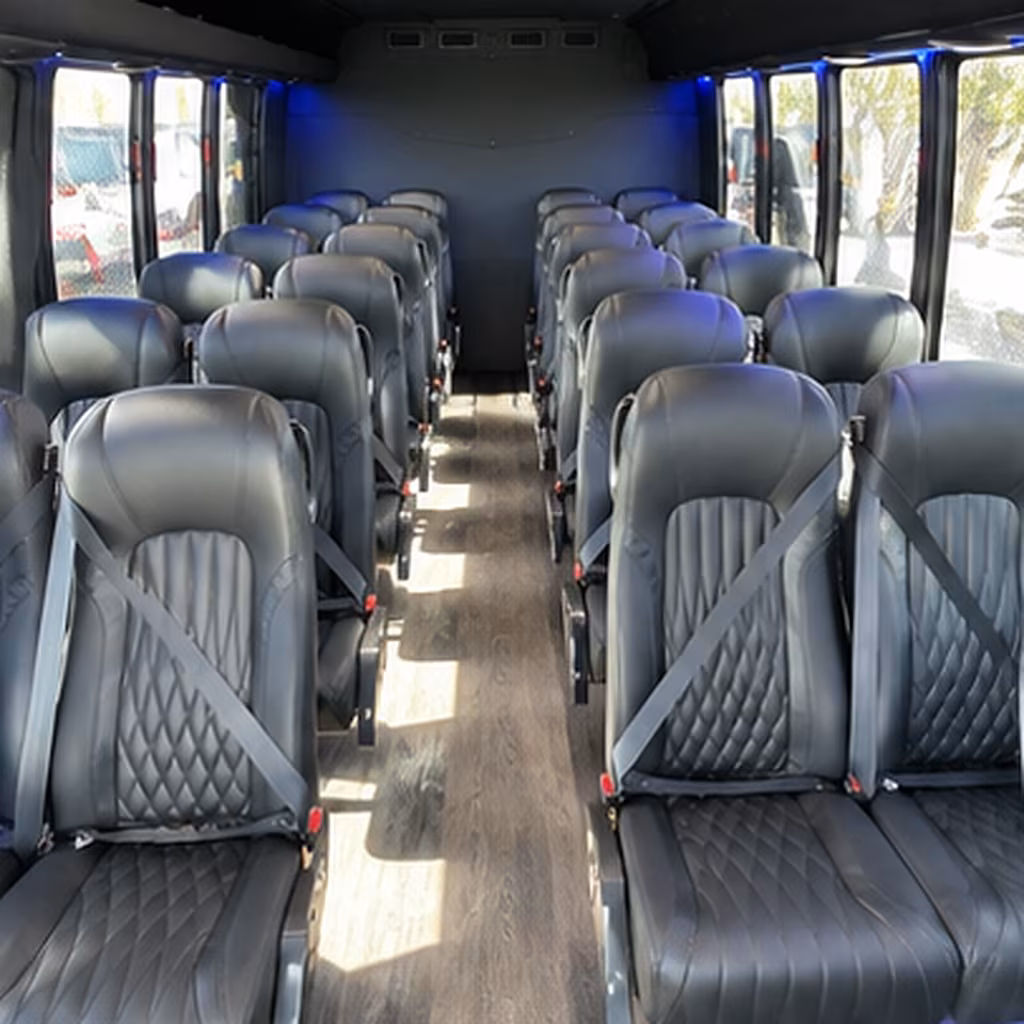 boston 25 passenger minibus inside