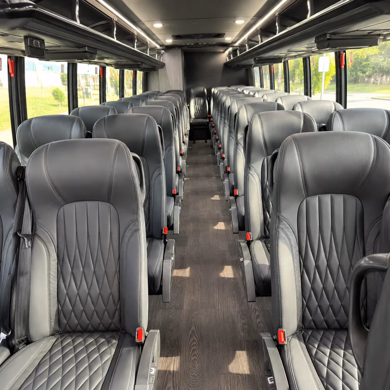 boston 28 passenger minibus inside
