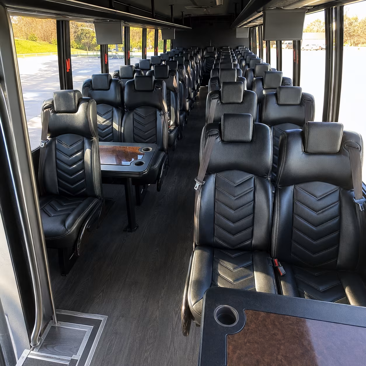 boston 28 passenger minibus interior