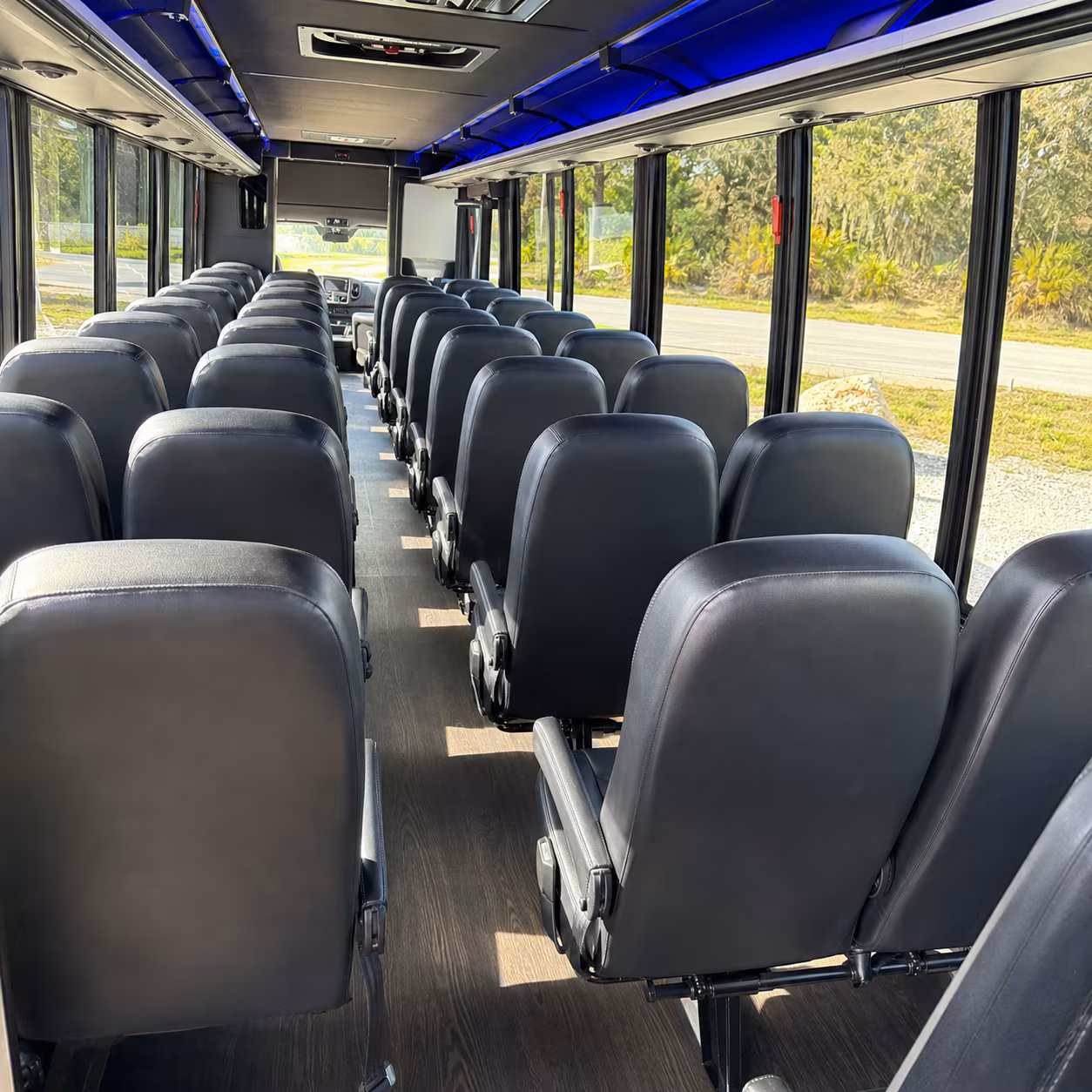 boston 30 passenger minibus interior
