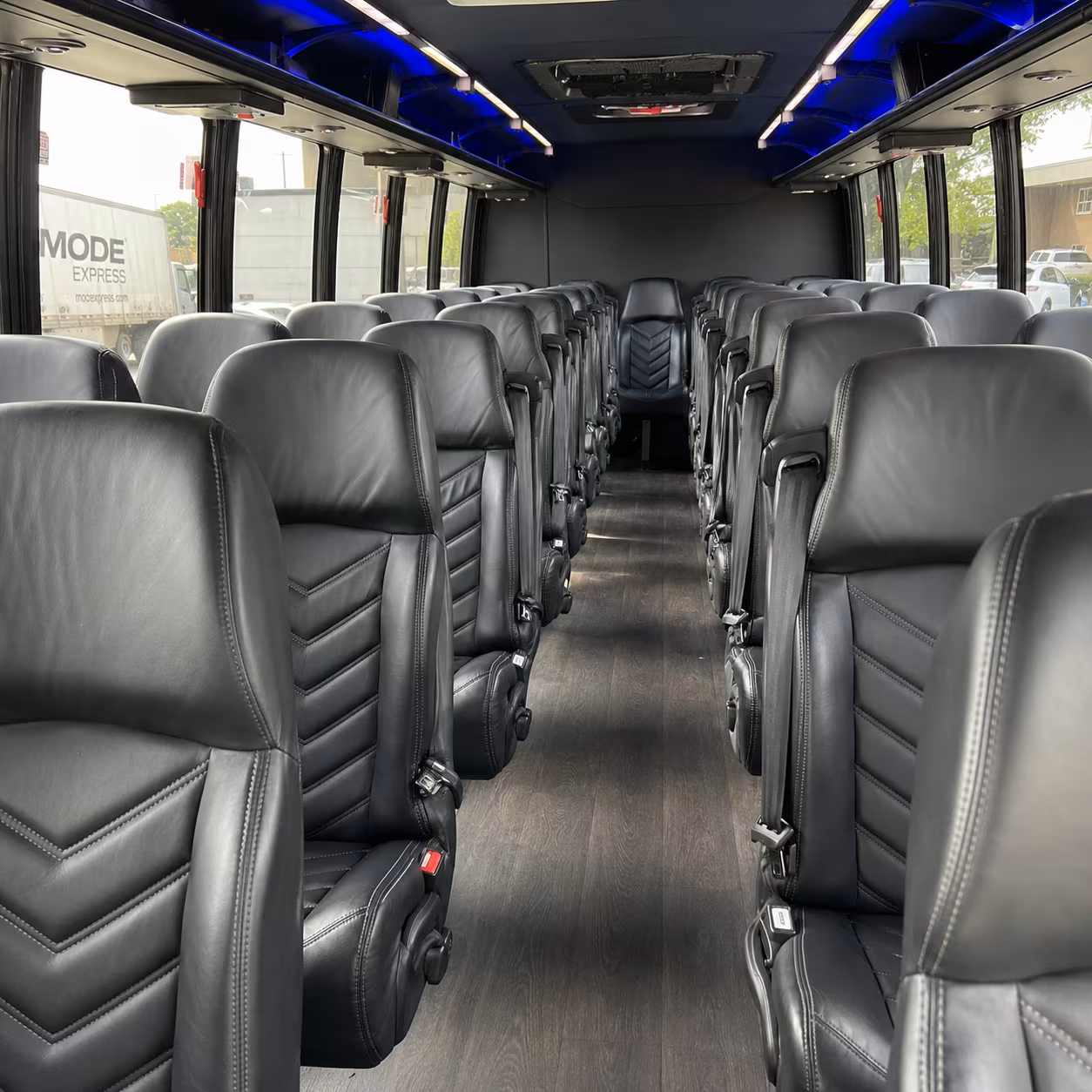 boston 35 passenger minibus inside