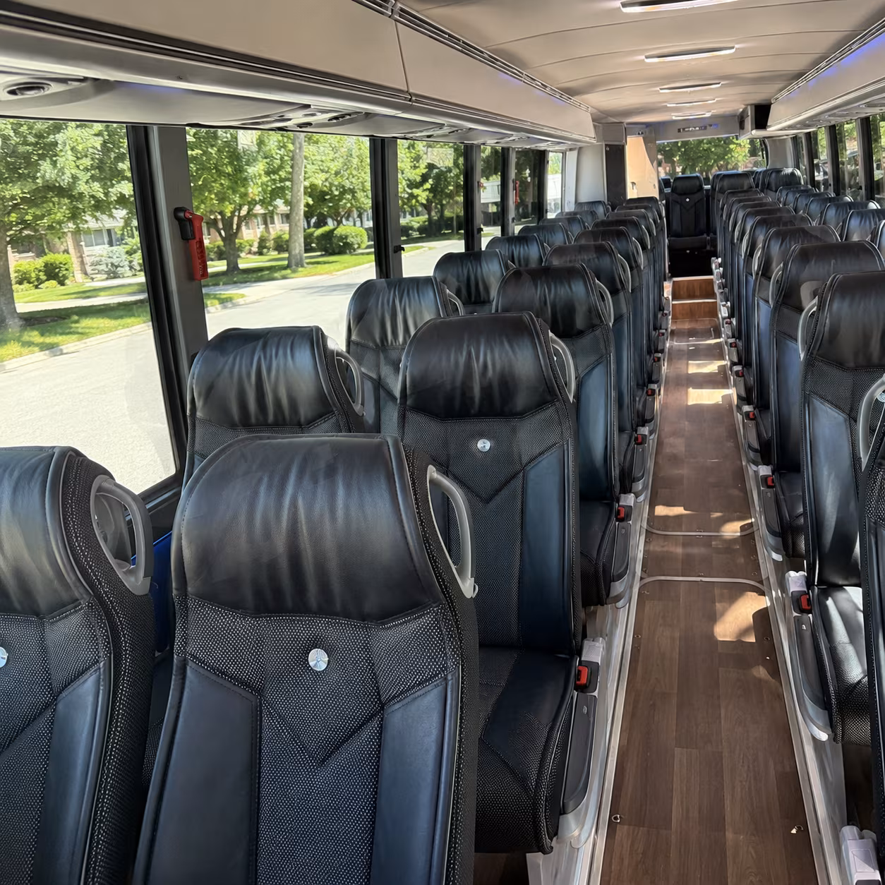 boston 40 passenger charter bus inside