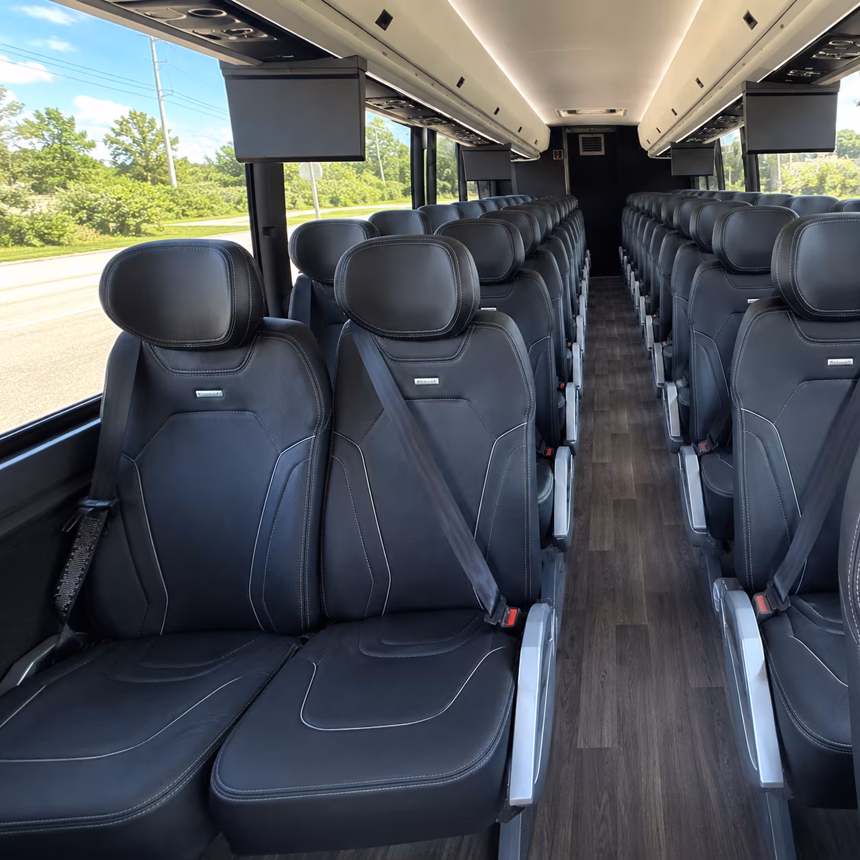 boston 47 passenger charter bus inside