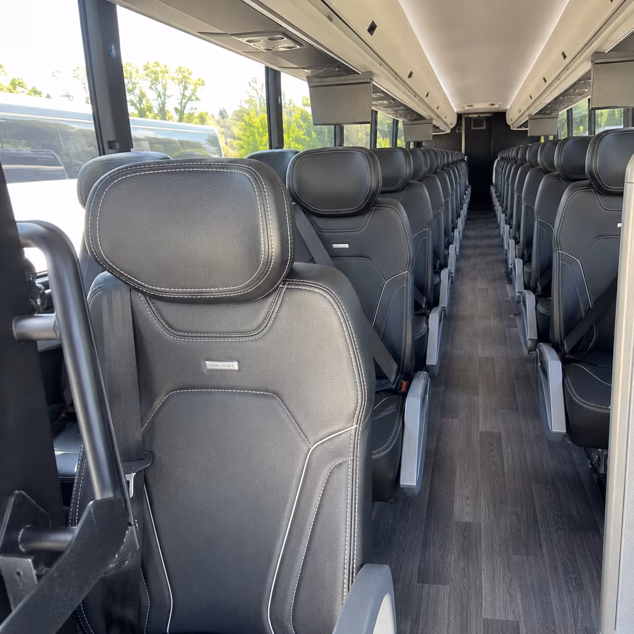 boston 47 passenger charter bus interior