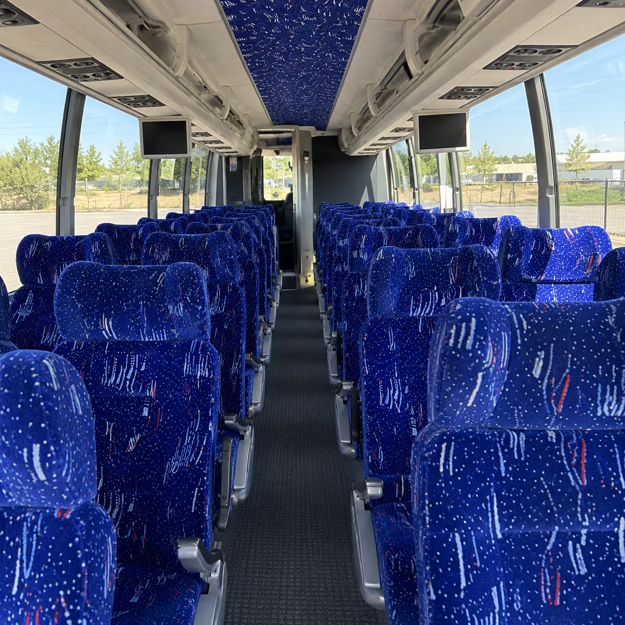 boston 54 passenger charter bus interior