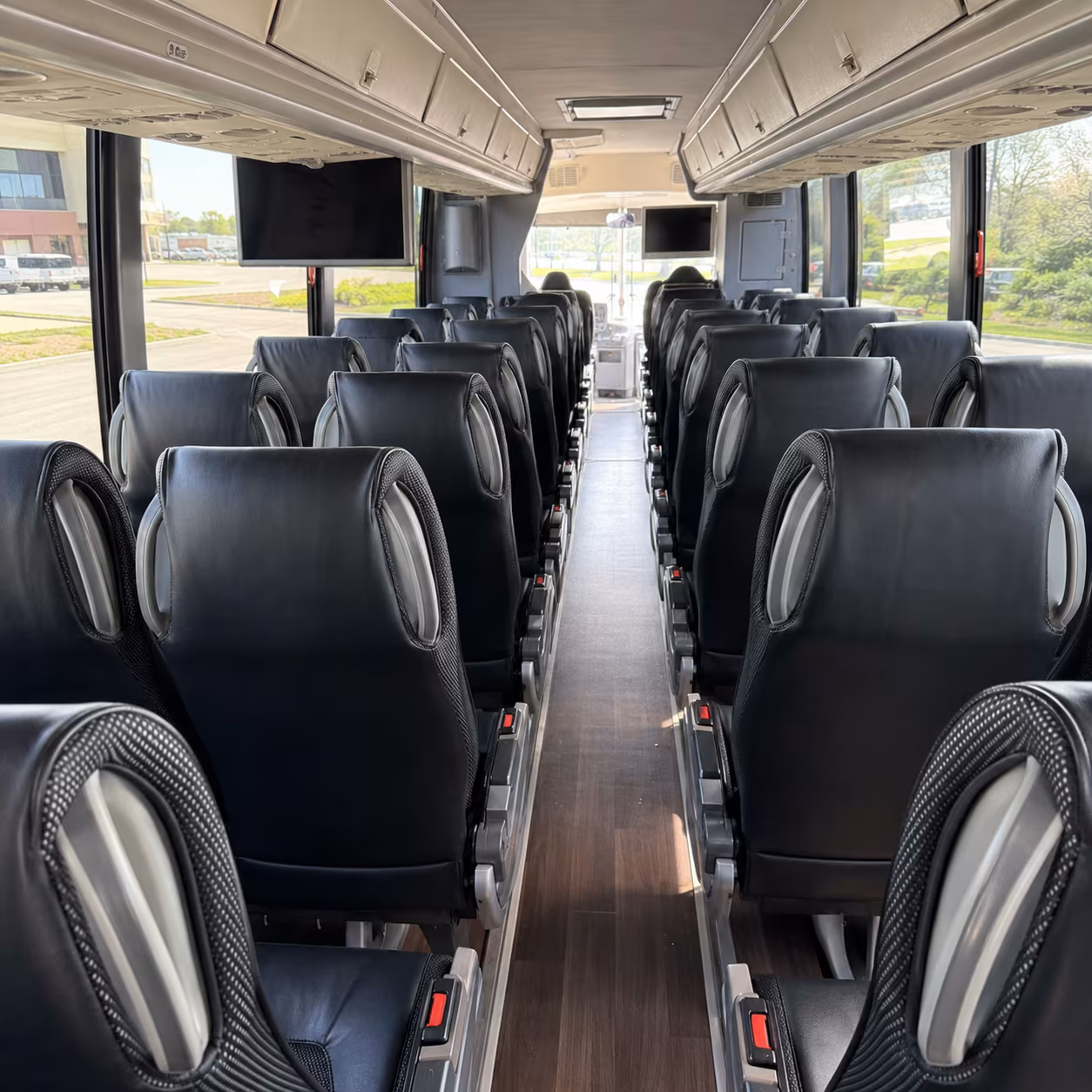 boston 56 passenger charter bus inside