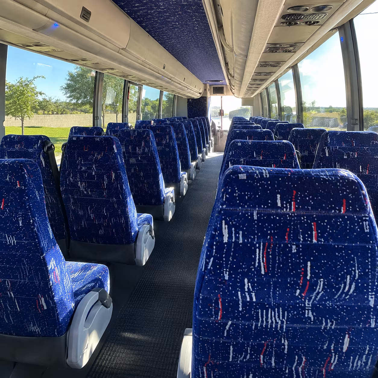 boston charter bus interior
